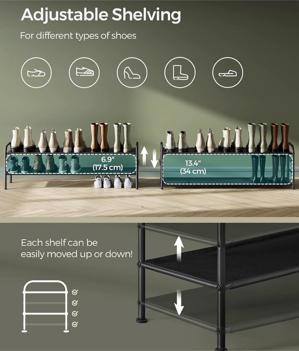 SONGMICS Adjustable Shoe Rack - photo 4
