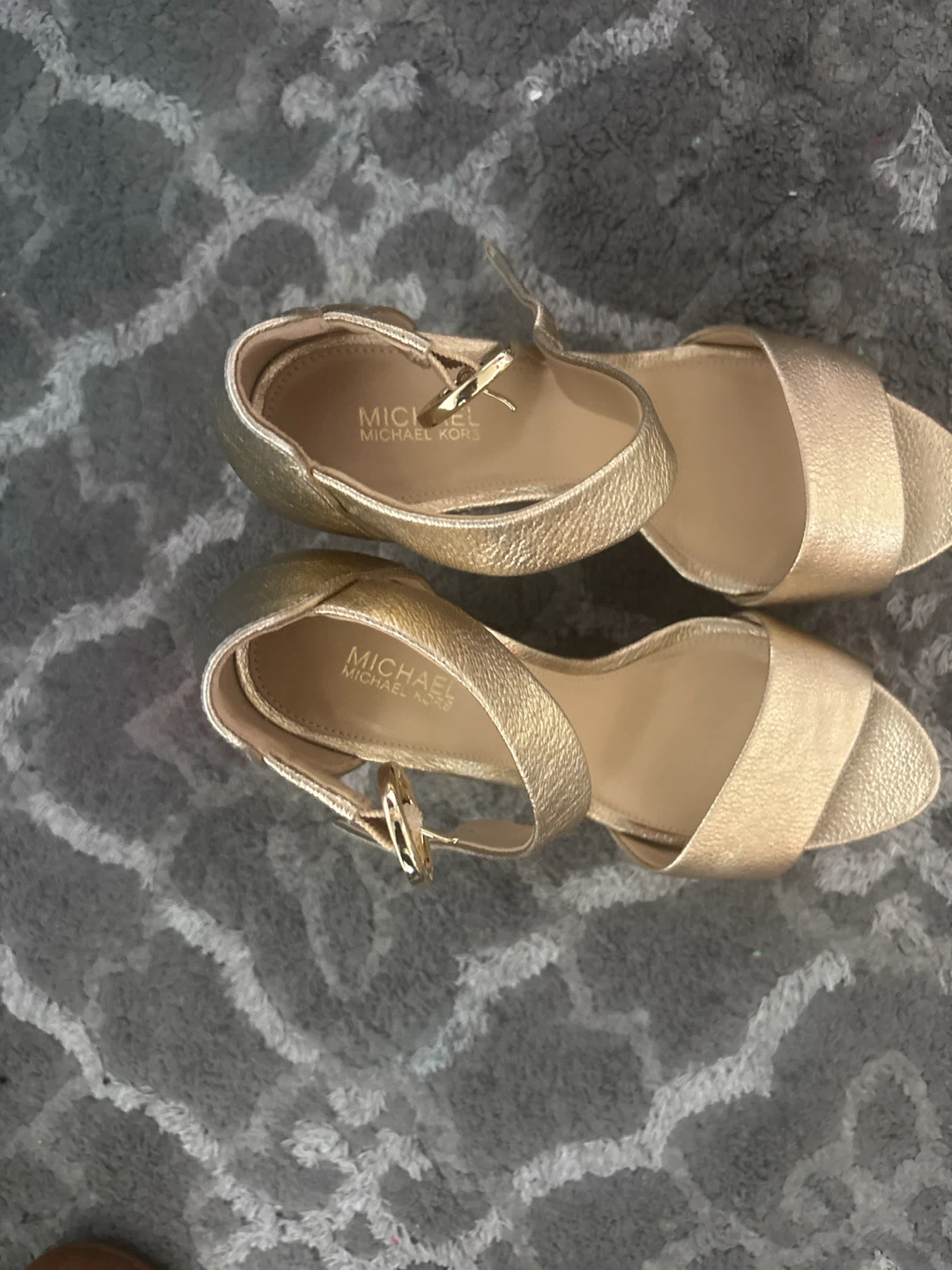 Michael Kors gold wedge sandals - photo 2