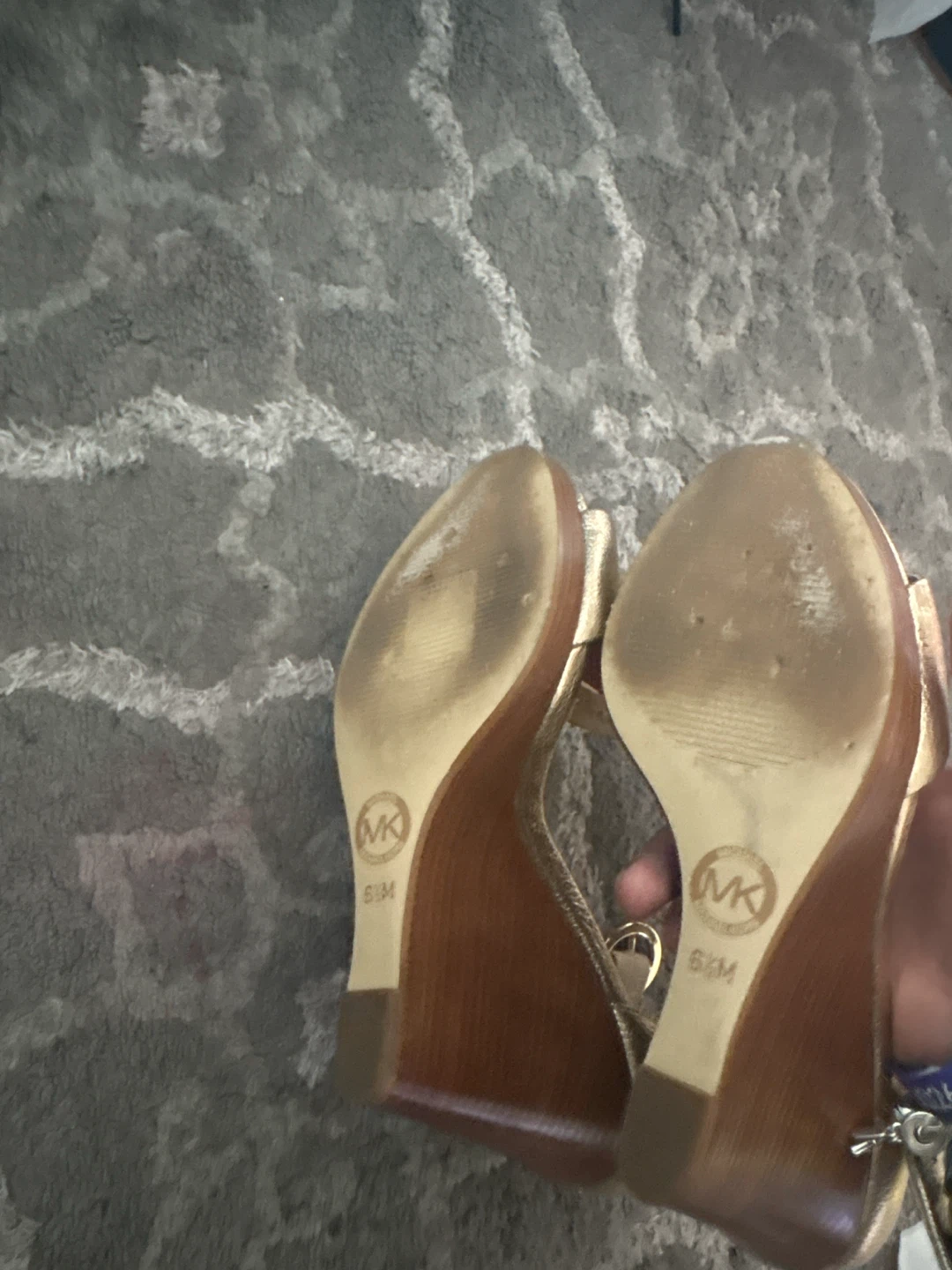 Michael Kors gold wedge sandals - photo 4