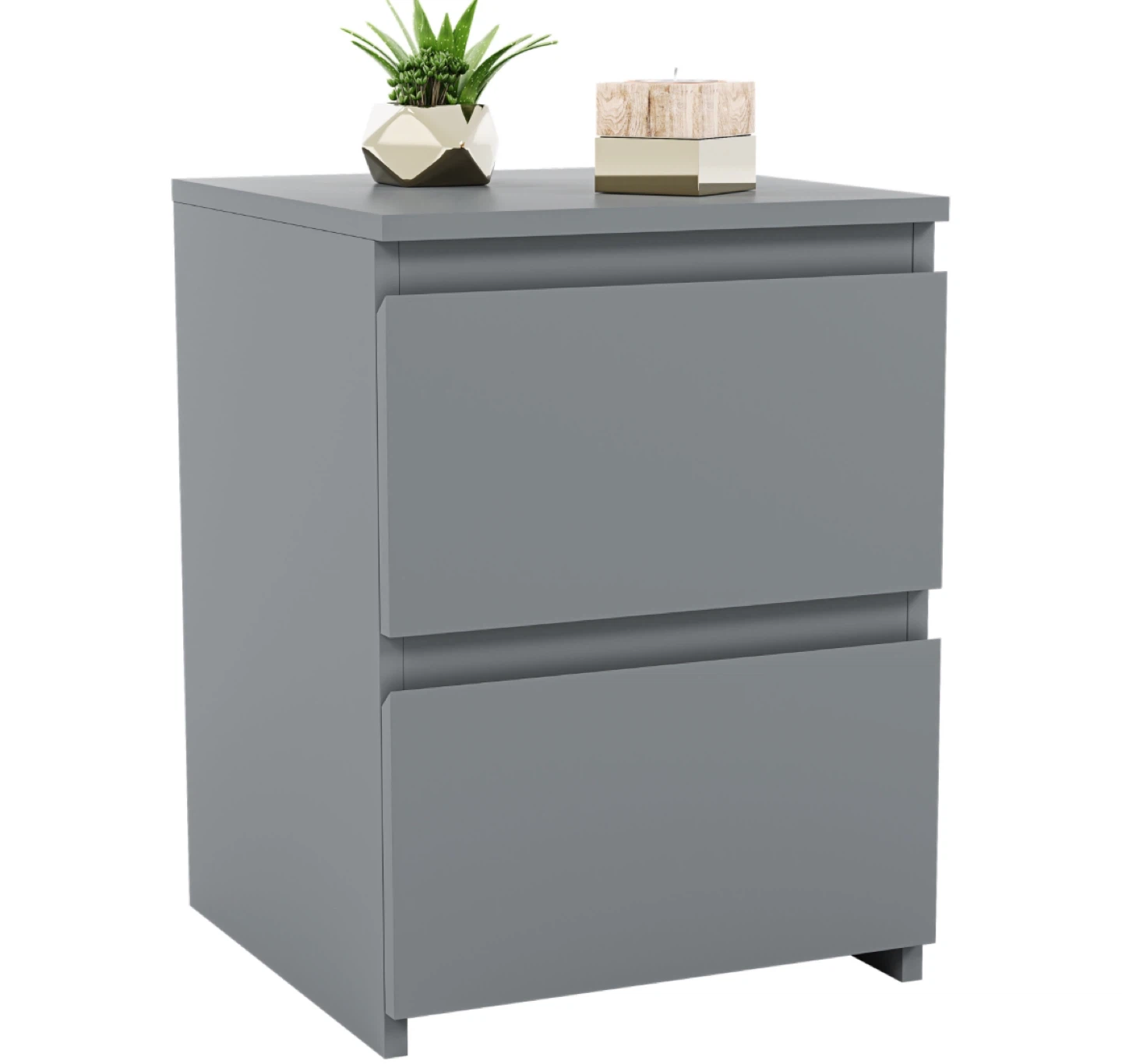 Ikea lamp and 2-drawer chest grey