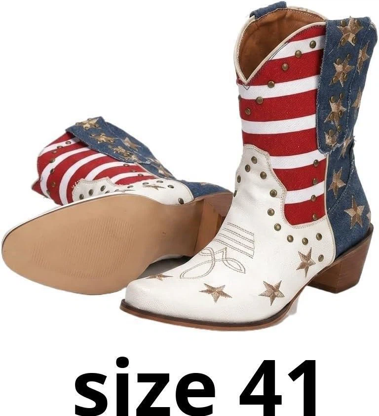 NICO×ASH American Flag Women's Western Boots Patriotic Boots - photo 2