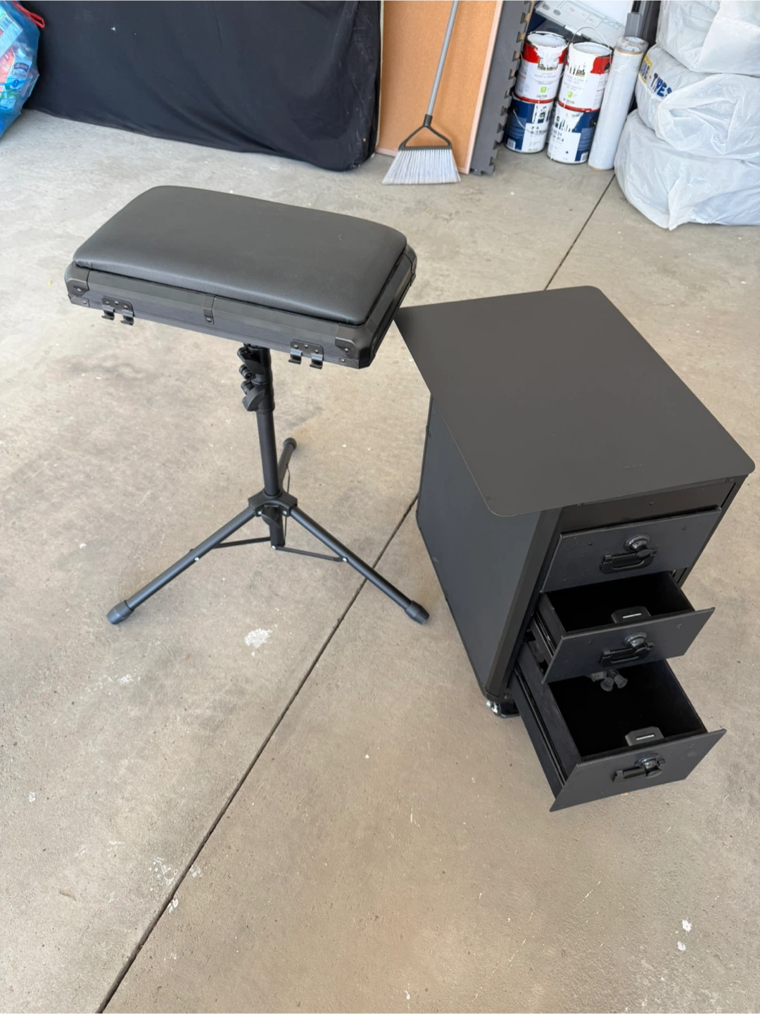 Portable Black Tattoo Travel Workstation Case
