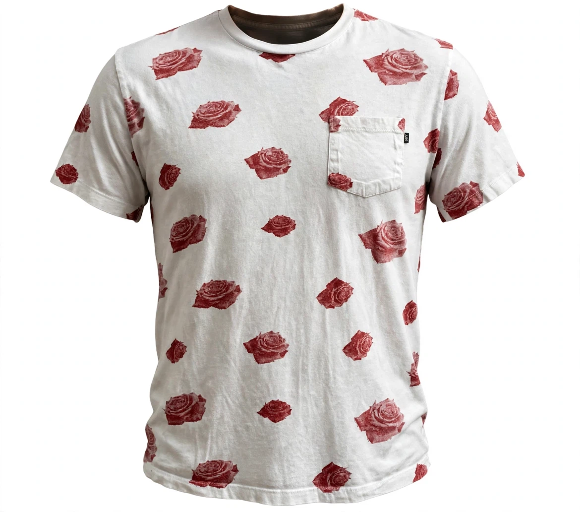 Obey Rose Print Pocket T-Shirt
