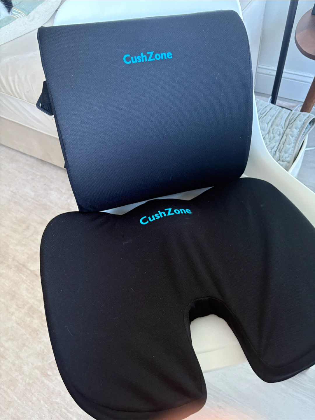 CushZone Seat Cushion and Lumbar Support Pillow Set