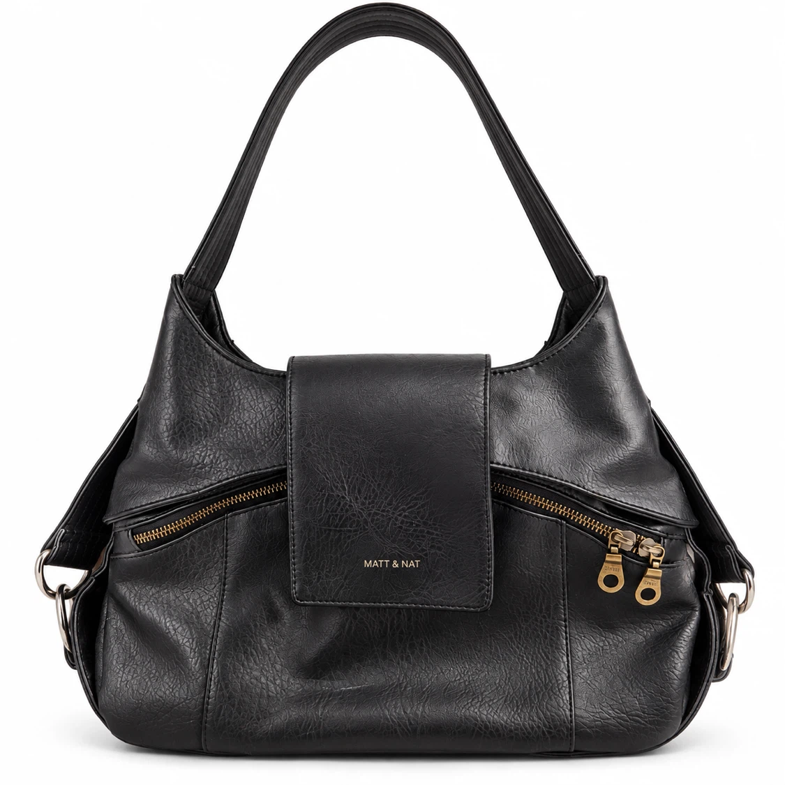 Matt & Nat black vegan leather hobo bag