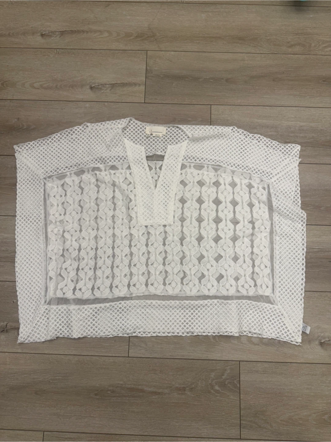 Anthropologie White Lace Poncho Top - photo 2