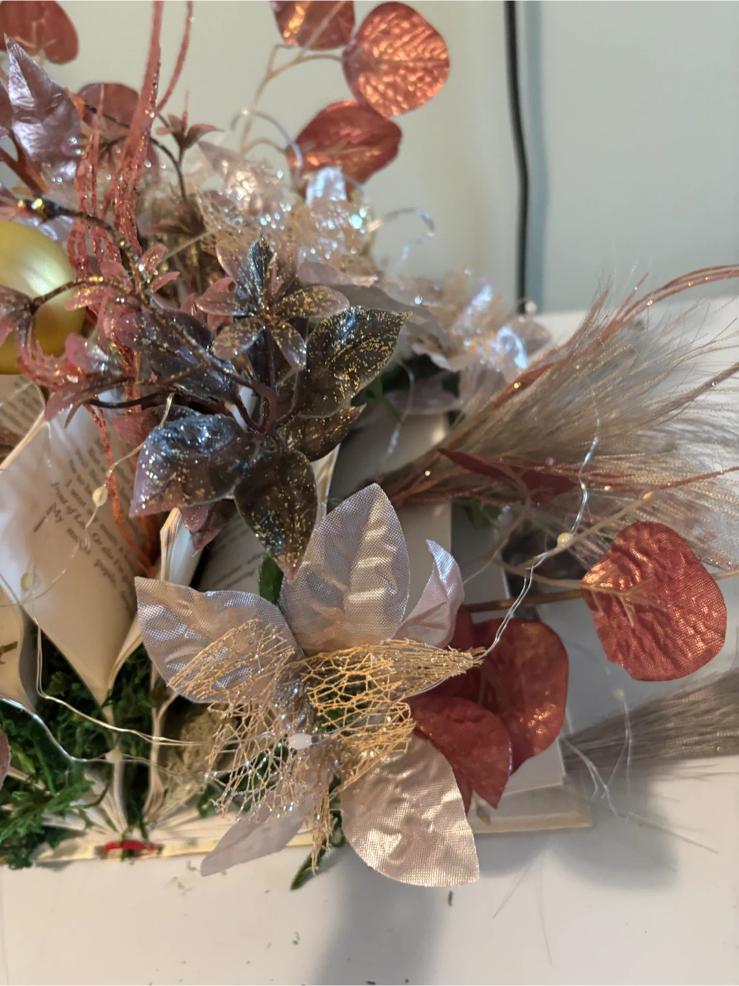 Handmade Christmas Book Bouquet