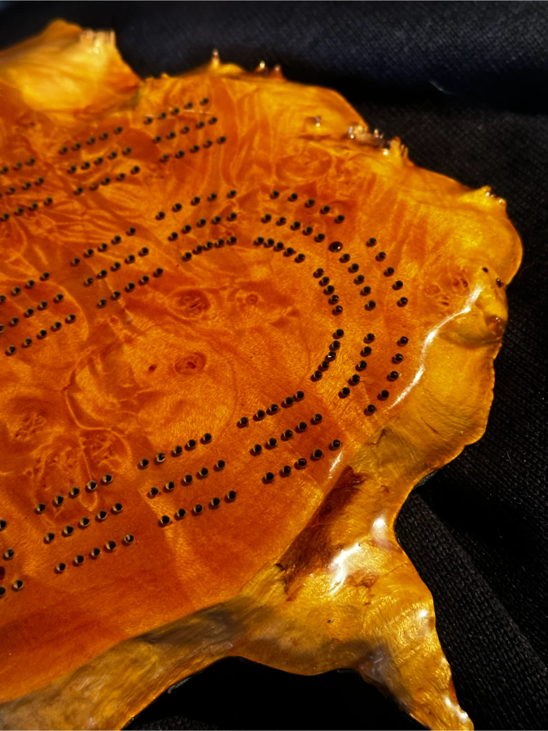 Vintage hand made birdseye maple cribbageboard - photo 2