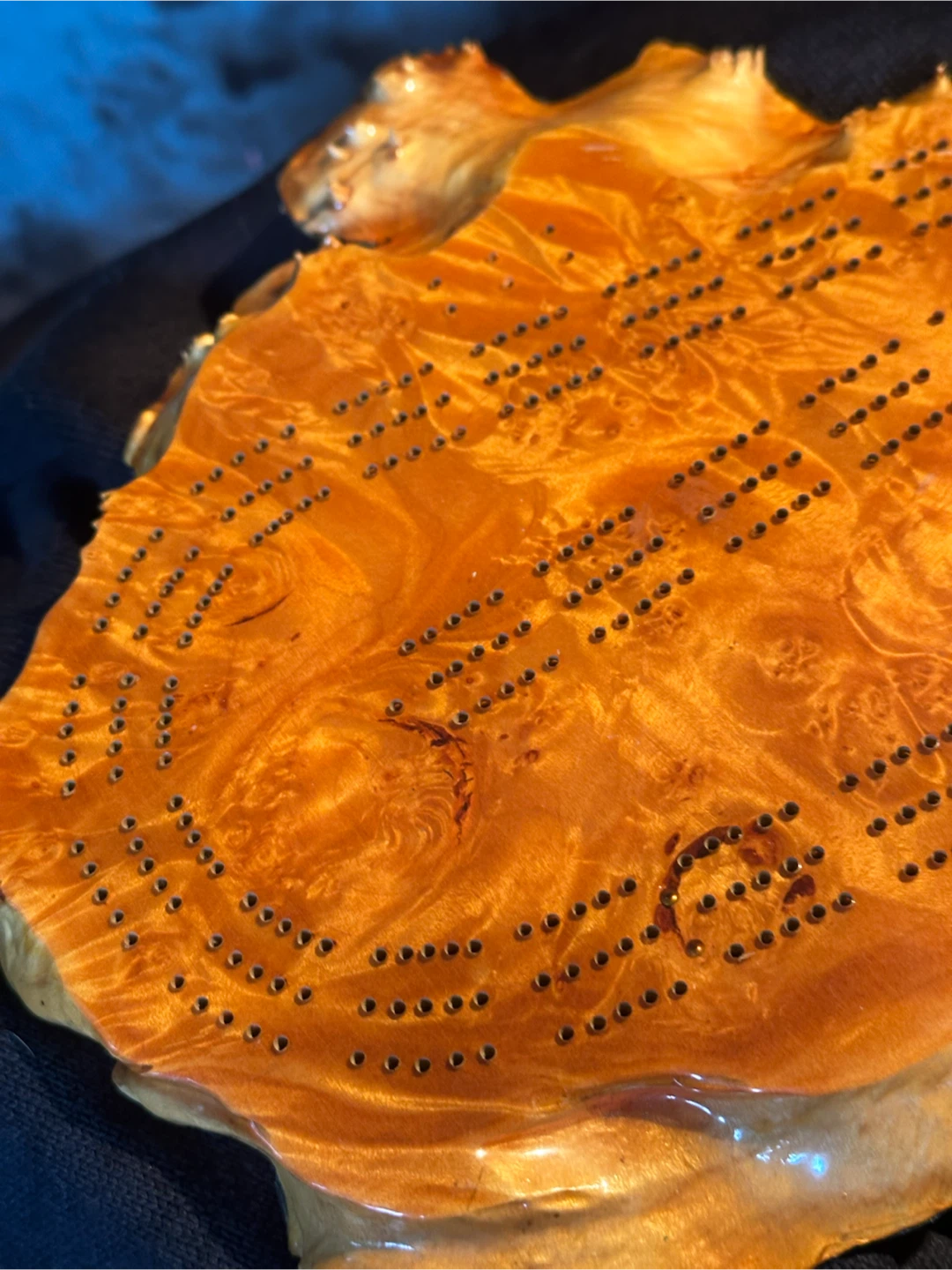 Vintage hand made birdseye maple cribbageboard - photo 3