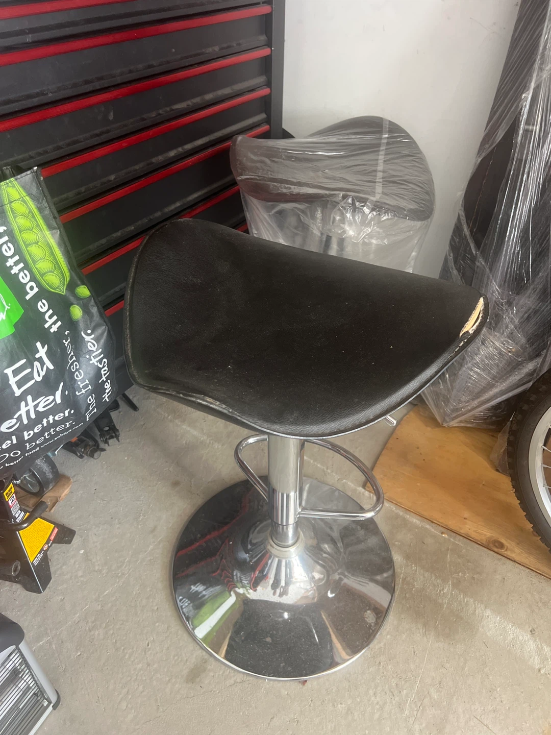 Modern Black Swivel Bar Stool