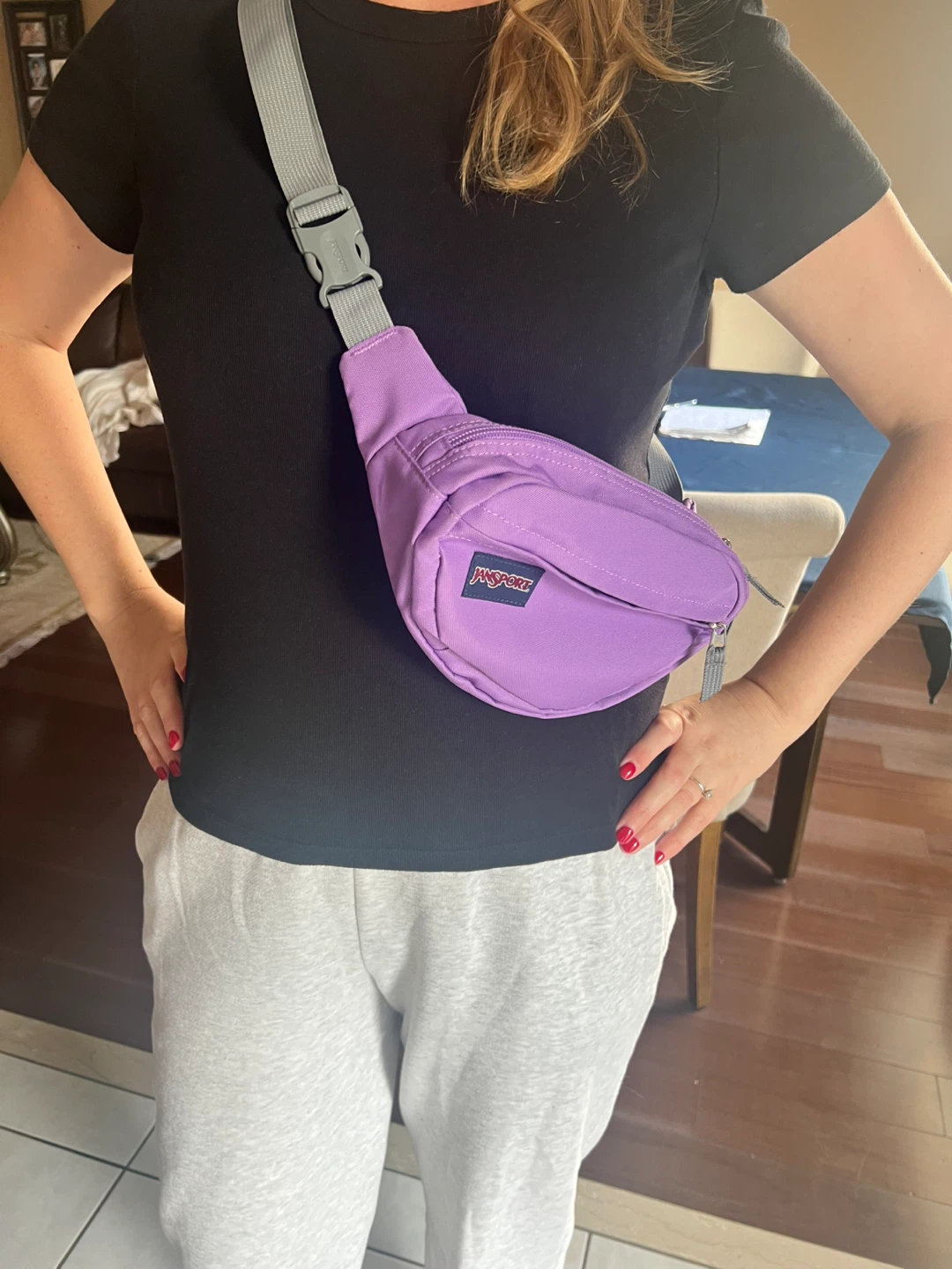 JanSport Purple belt/Crossbody Bag