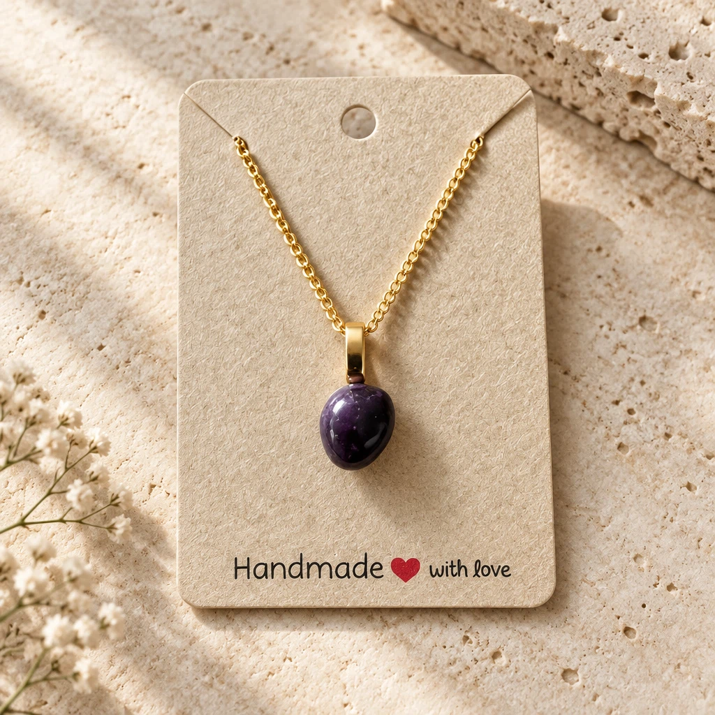 🌊 Handcrafted Precious Stone Necklace