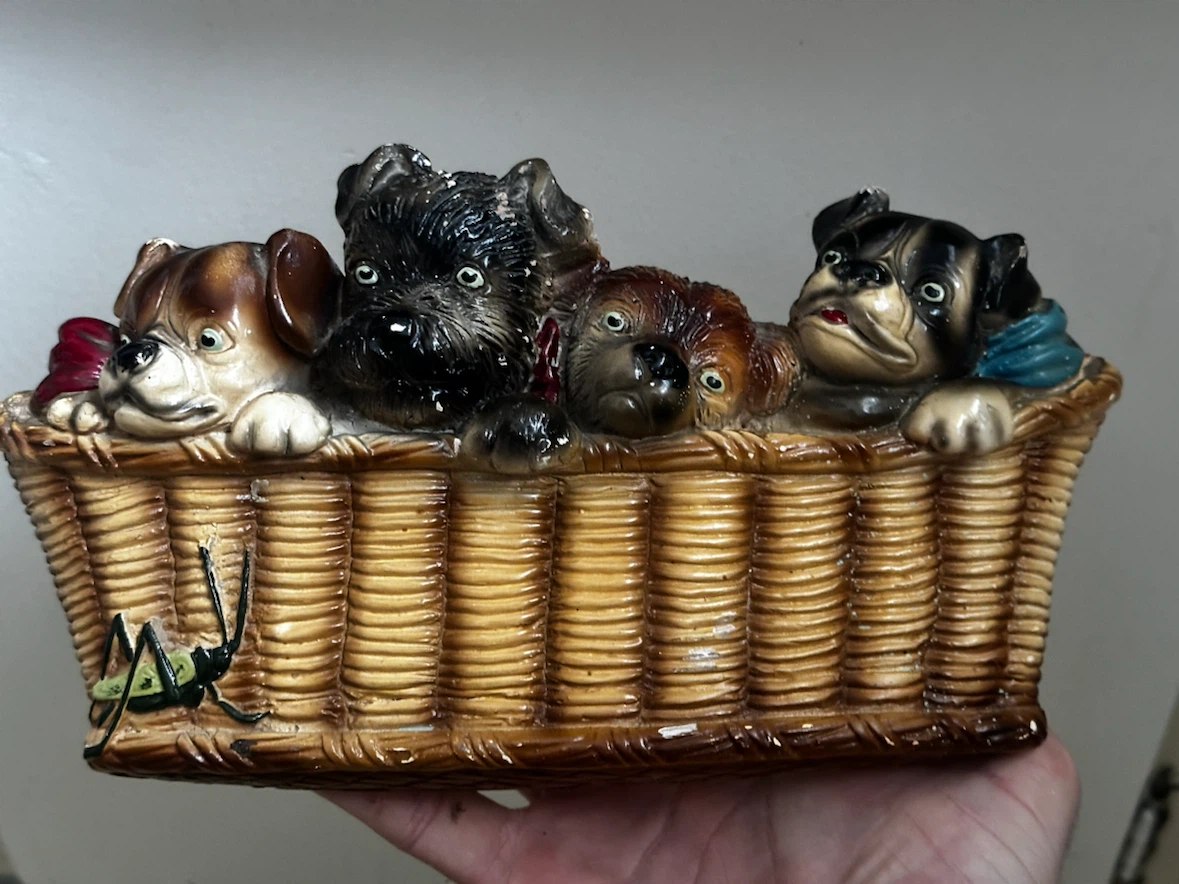 Vintage Devonware chalkware Dogs - photo 2