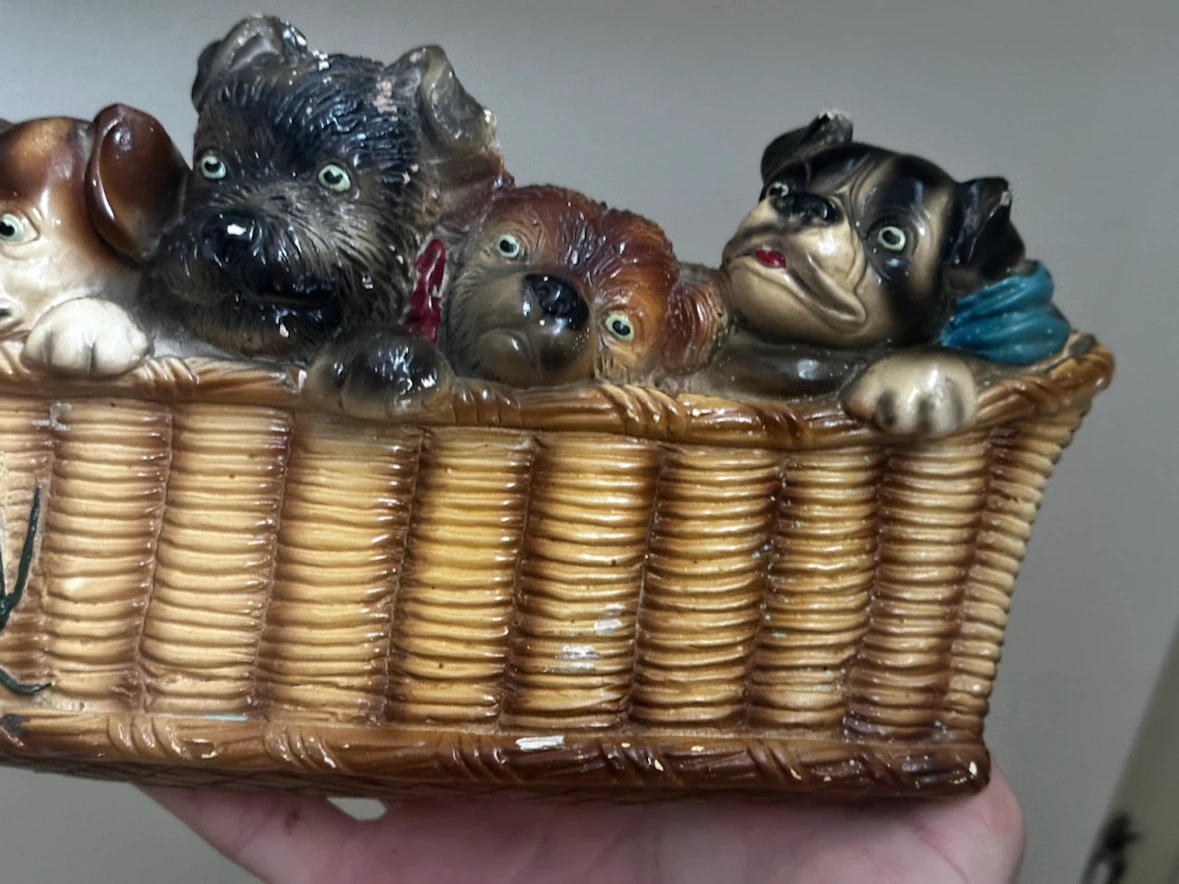 Vintage Devonware chalkware Dogs - photo 4