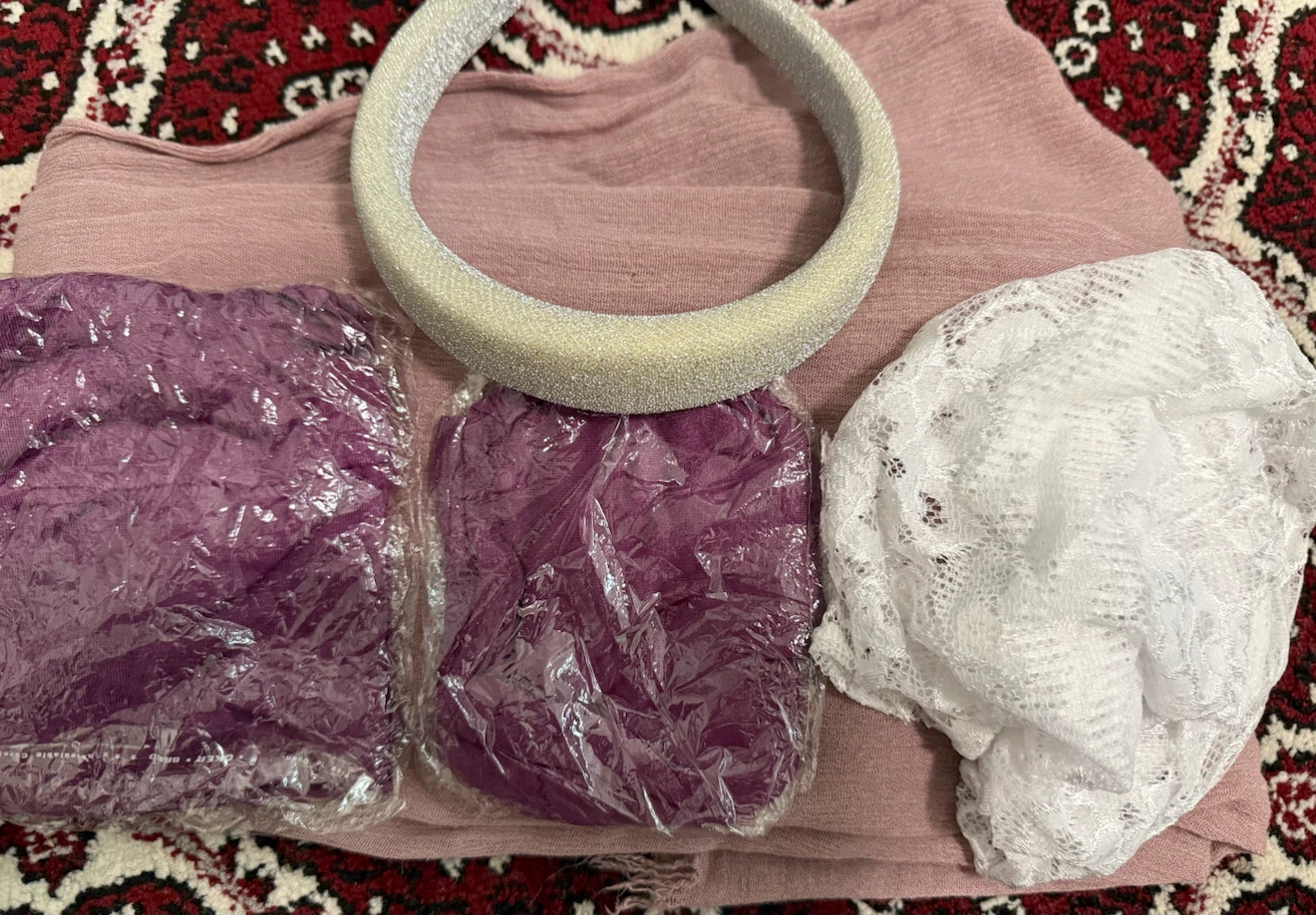 Assorted Hair Accessories and Fabric Set