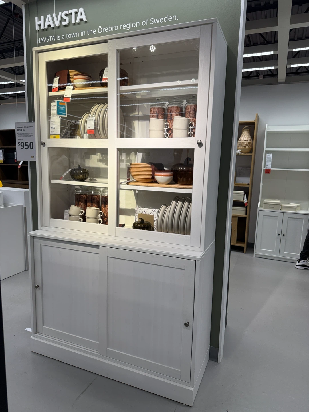 Ikea Havsta glass showcase