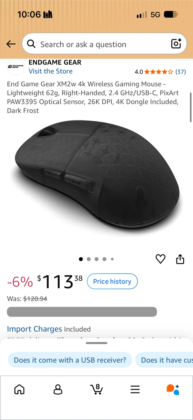 Endgame Gear XM2w 4k Wireless Gaming Mouse