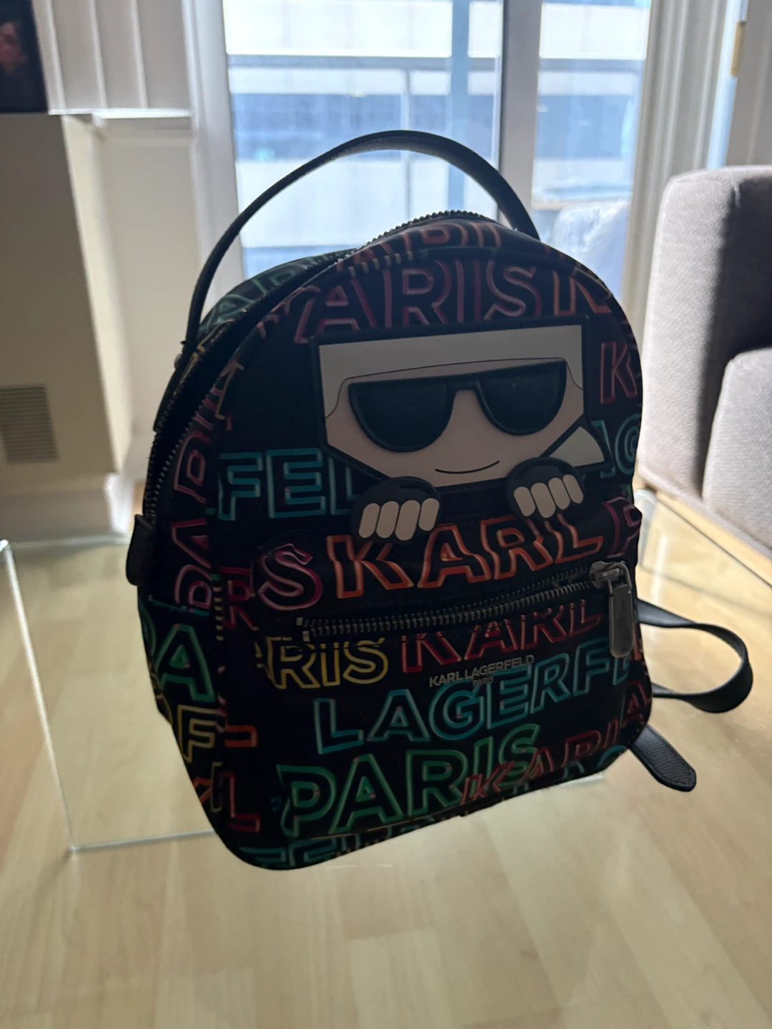 Karl Lagerfeld Graphic Print Mini Backpack