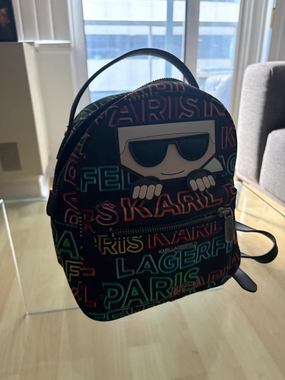 Karl Lagerfeld Graphic Print Mini Backpack