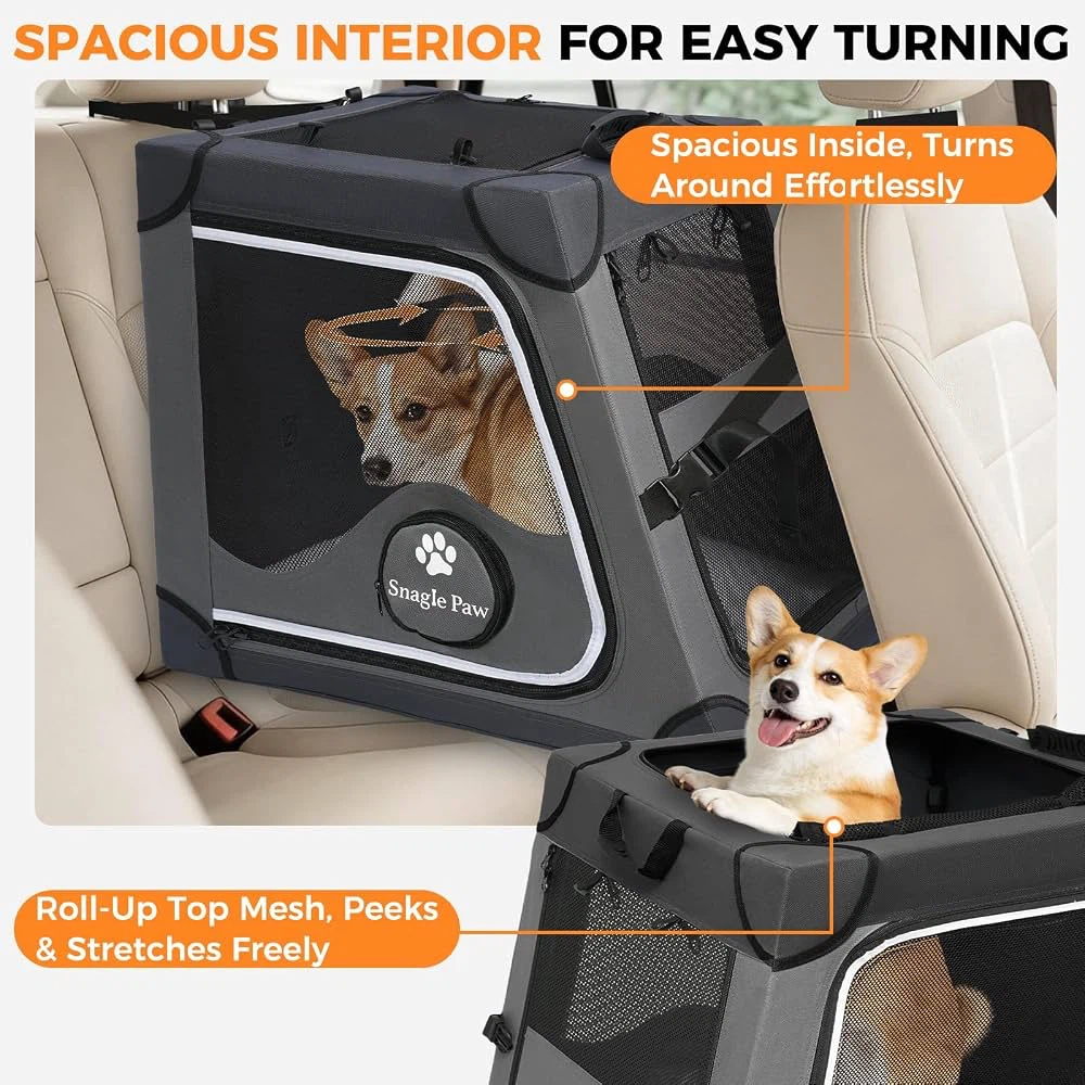 Snagle Paw Dog Car Crate for Back Seat - New - photo 2