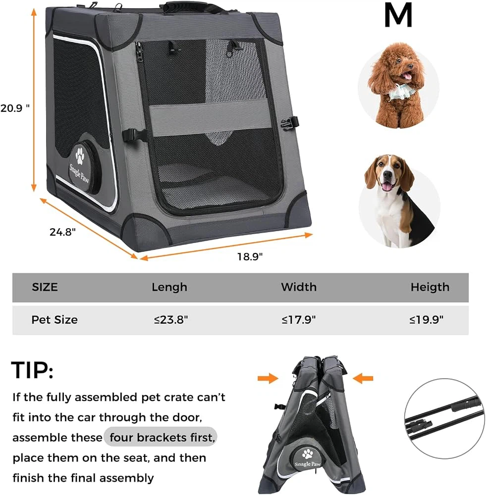 Snagle Paw Dog Car Crate for Back Seat - New - photo 4