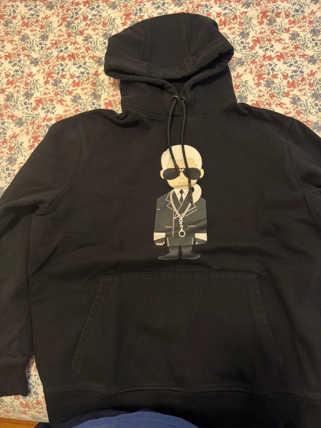 Karl Lagerfeld Black Graphic Hoodie