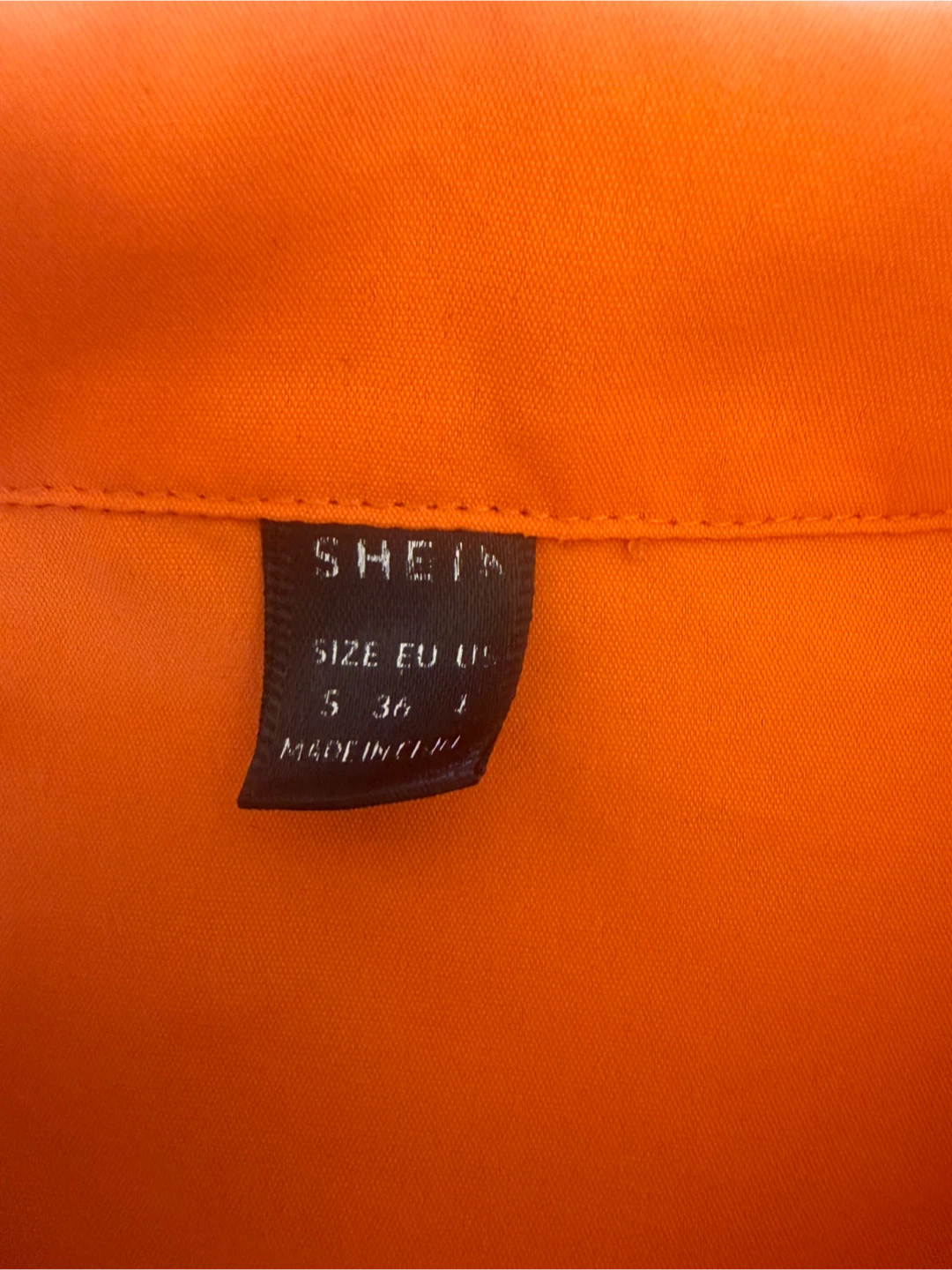 SHEIN Orange Long Sleeve Button-Up Shirt - photo 2