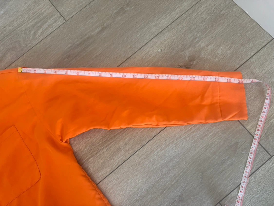 SHEIN Orange Long Sleeve Button-Up Shirt - photo 4