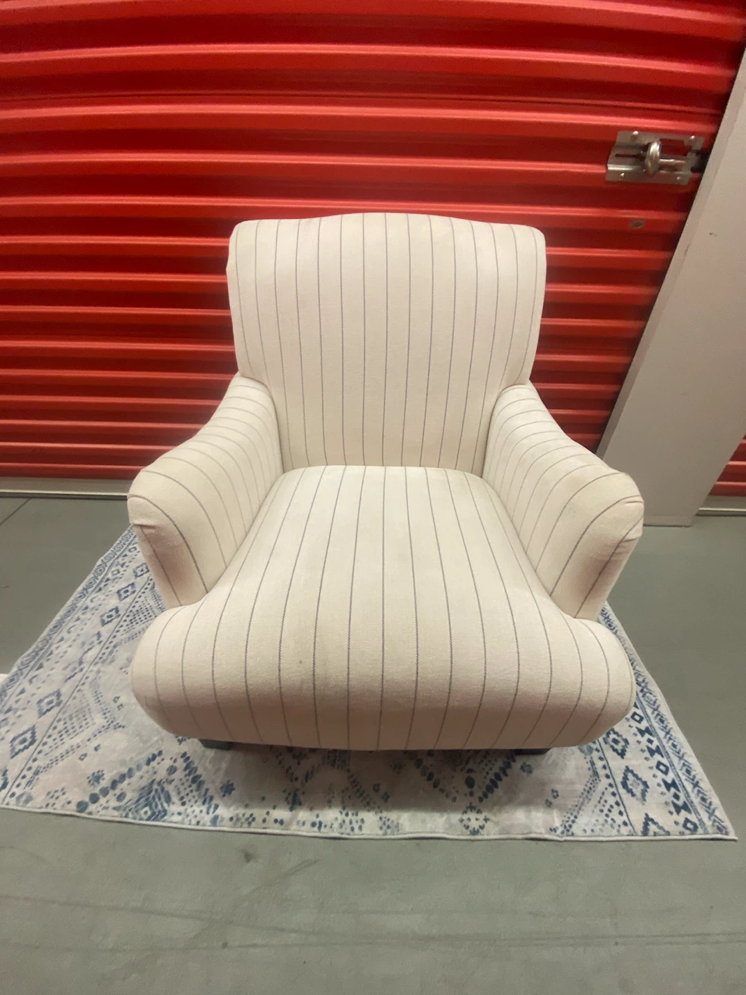 Classic Striped Accent Armchair