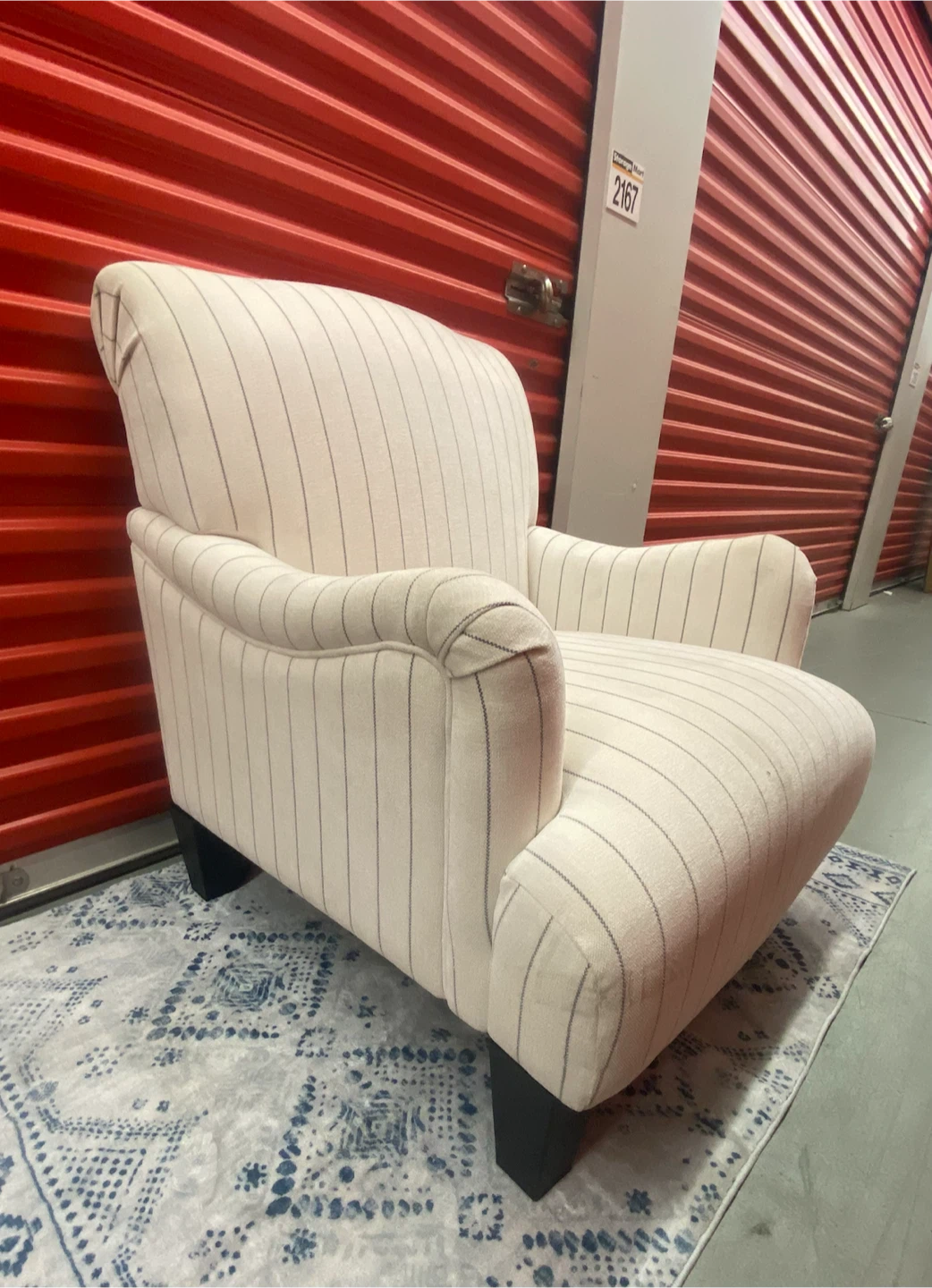Classic Striped Accent Armchair - photo 4