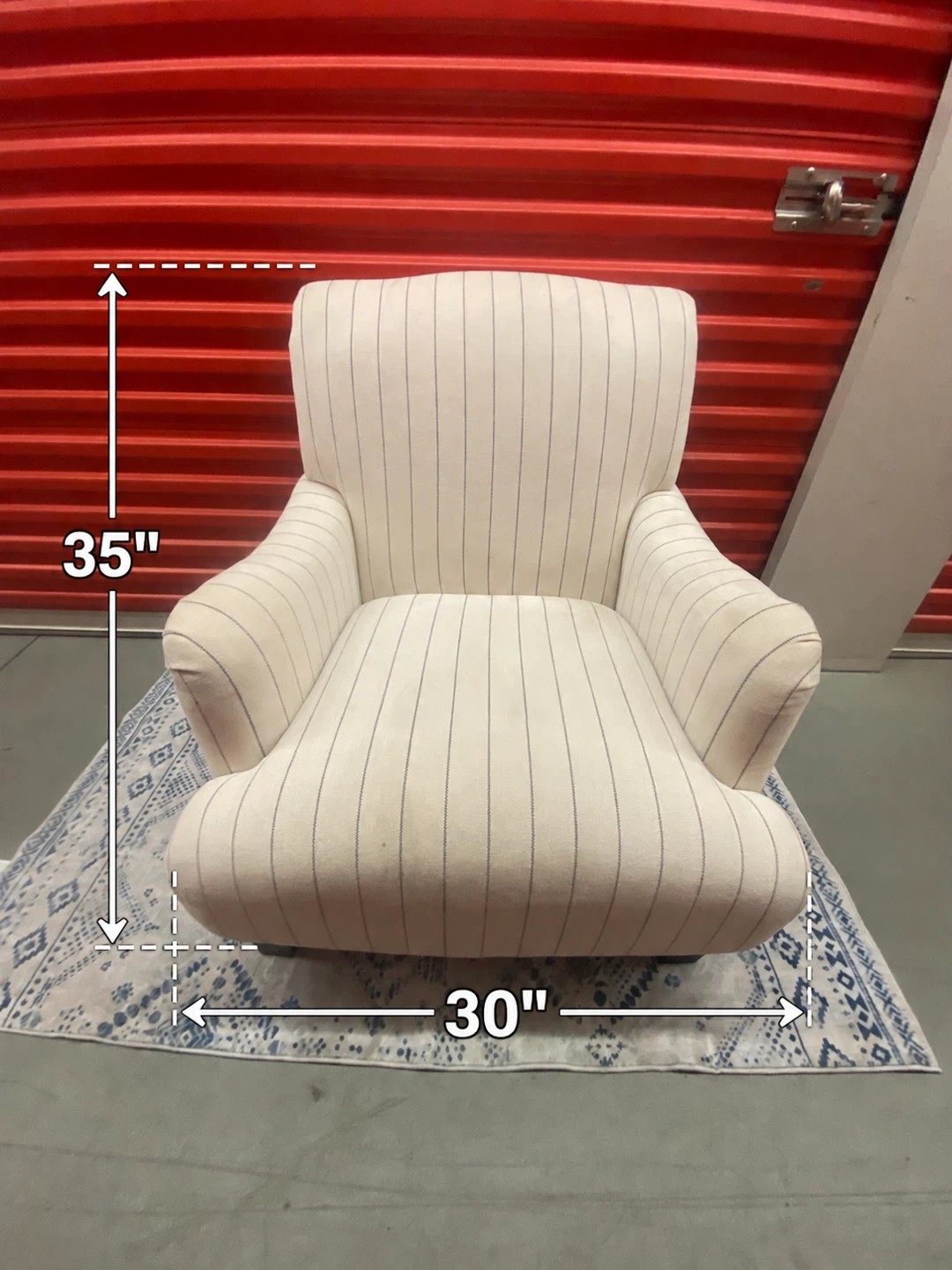 Classic Striped Accent Armchair - photo 5