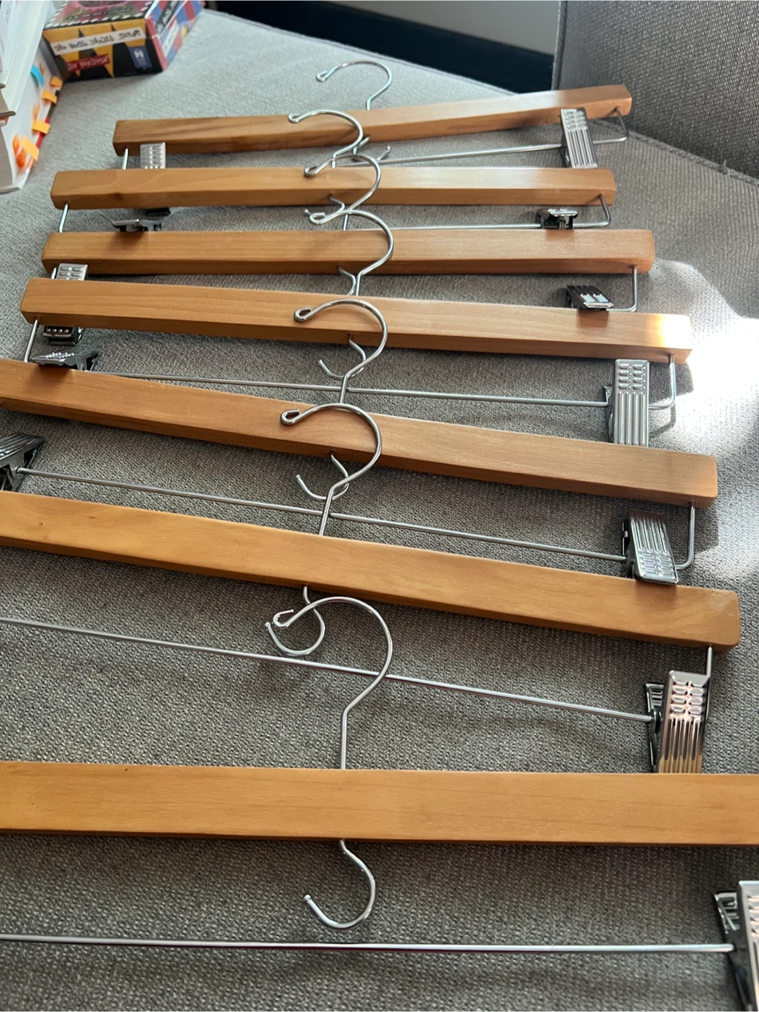 Set of 7 Wooden Pant and Skirt Hangers - photo 2