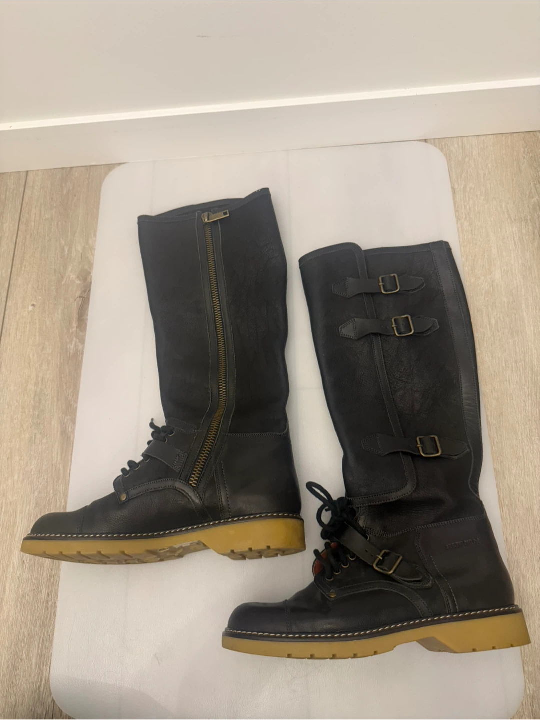 See By Chloe black leather boots