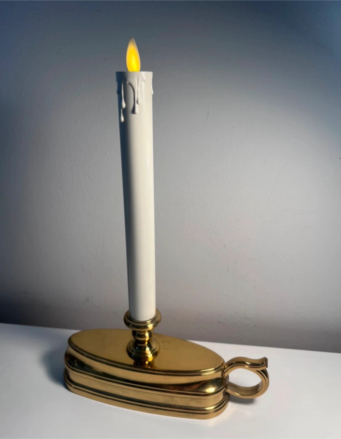 Luminara LED Taper Candle with Gold Base - photo 5