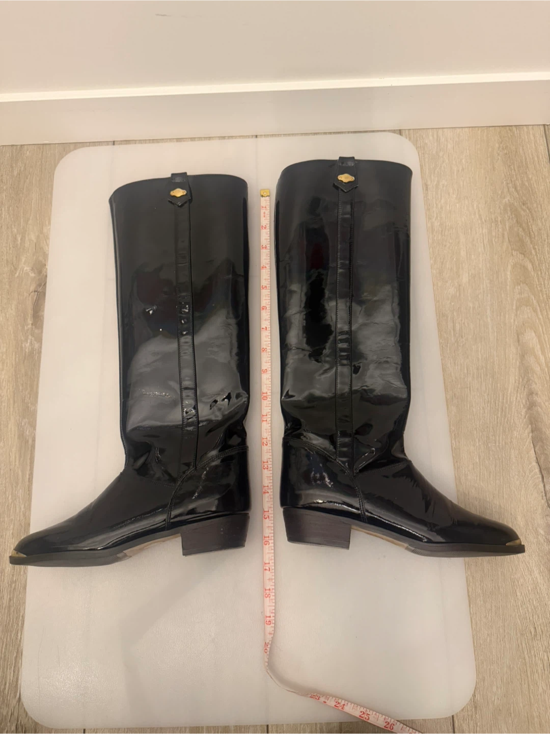 Black Leather Riding Boots Size 5.5B