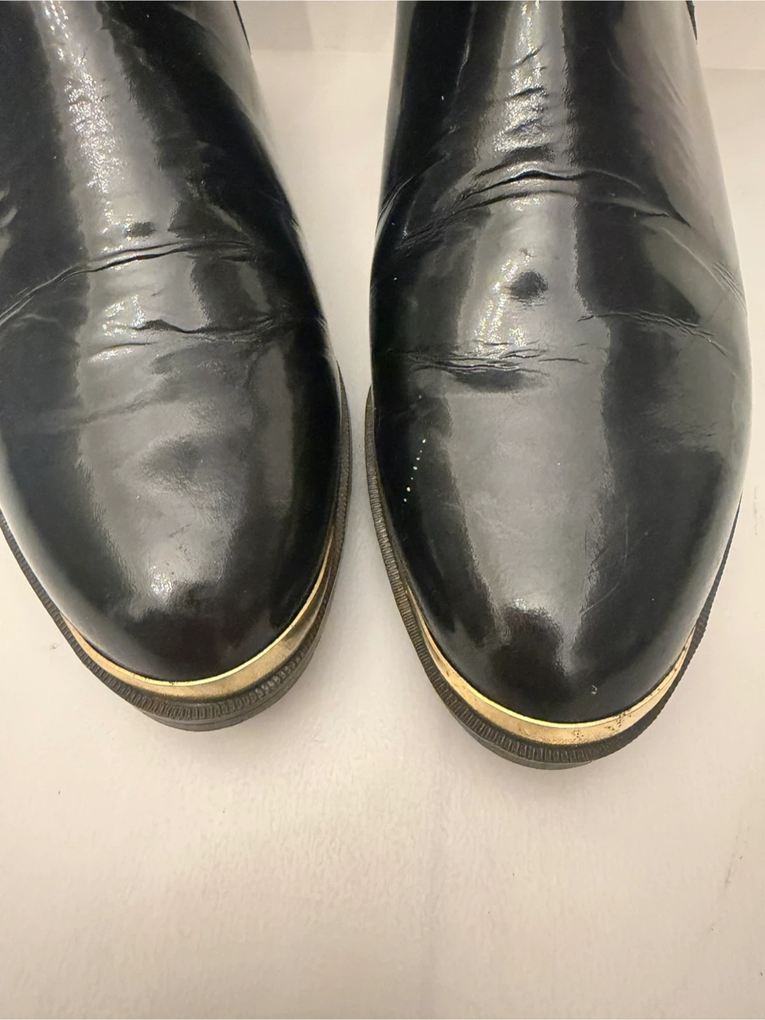 Black Leather Riding Boots Size 5.5B - photo 4