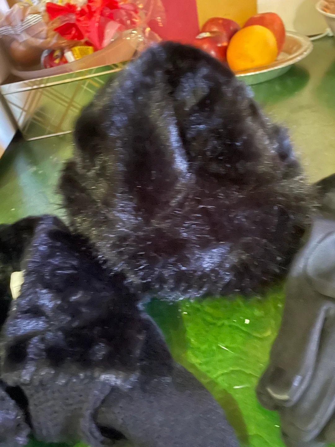 Black Faux Fur Winter Accessories Set - photo 2