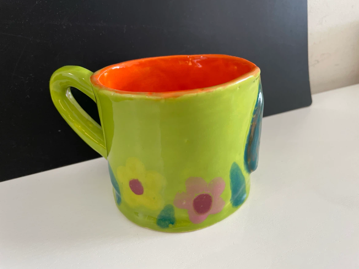 Handmade Floral Ceramic Mug - photo 3