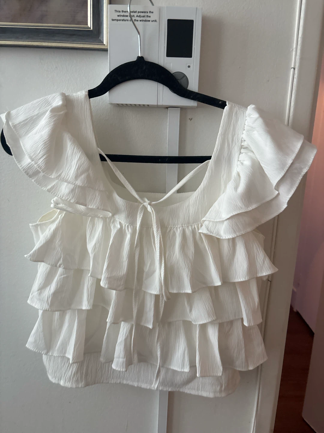 White Ruffled Tank Top - photo 2