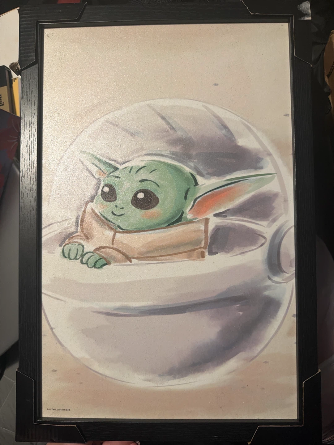 Star Wars Grogu Framed Art