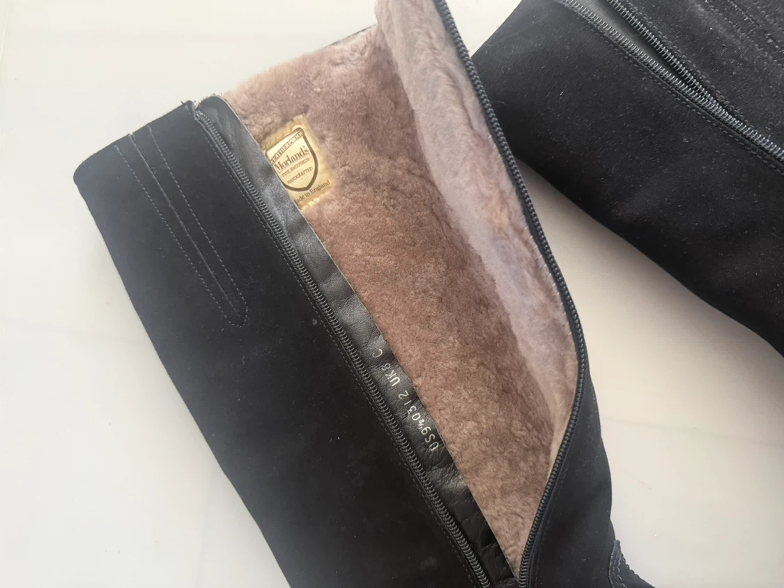 Morlands Sheepskin Boots Black Size 9.5 - photo 5