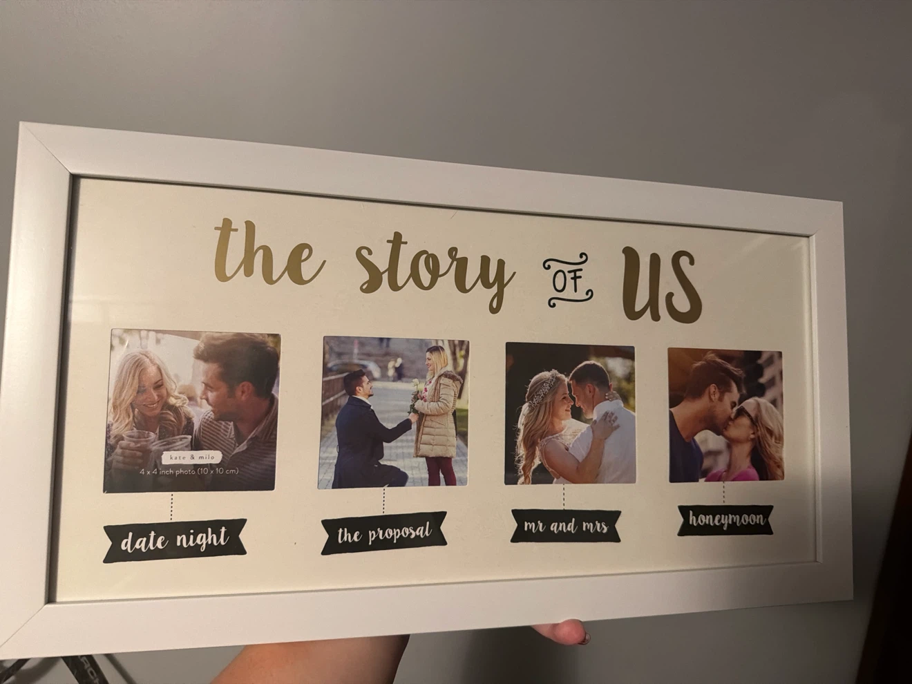 The Story of Us Photo Frame - Wedding - Honeymoon gift