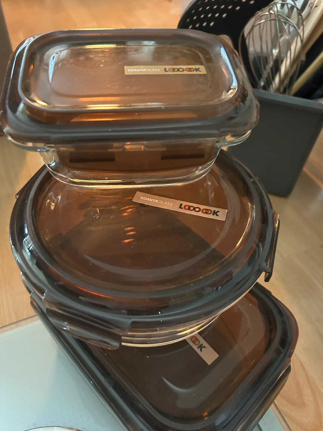 Komax Glass Loook Containers Set