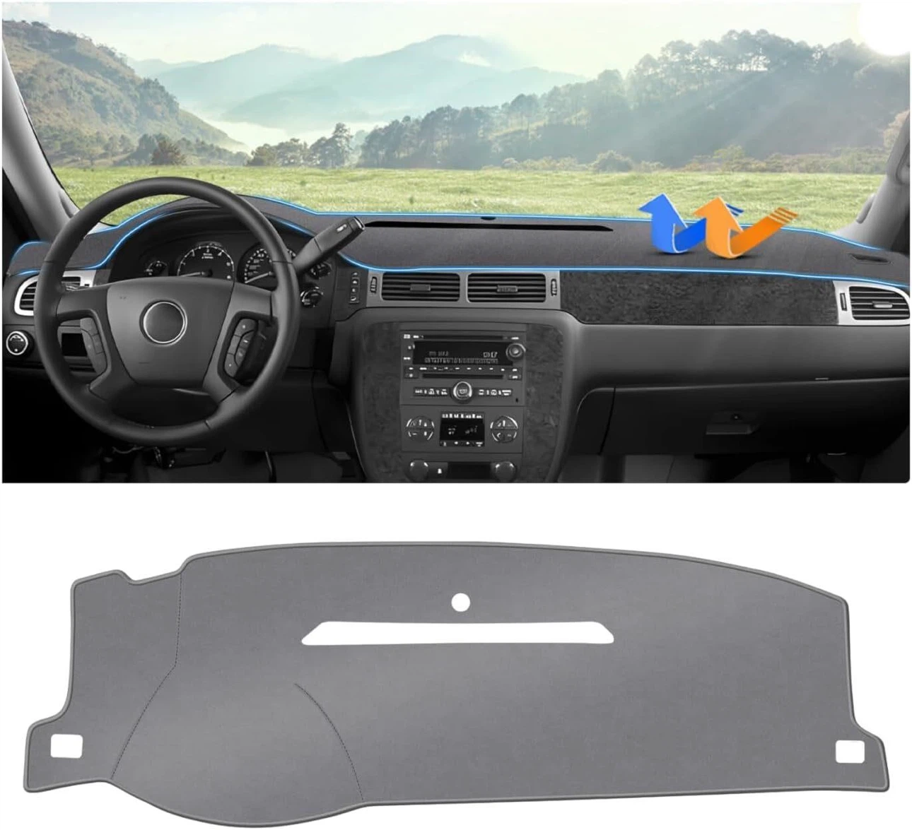 Autorder Gray Dash Cover for Chevy Silverado - New