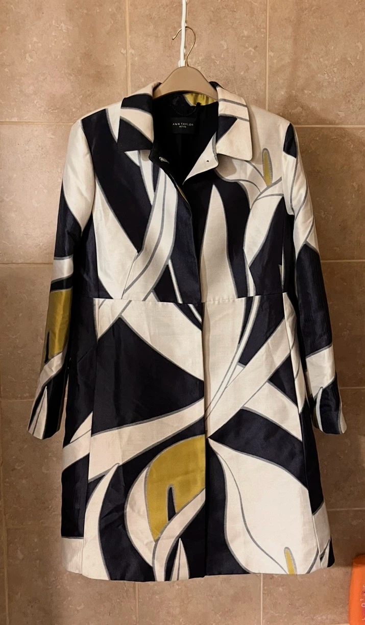 NEW Ann Taylor Petite Printed Coat
