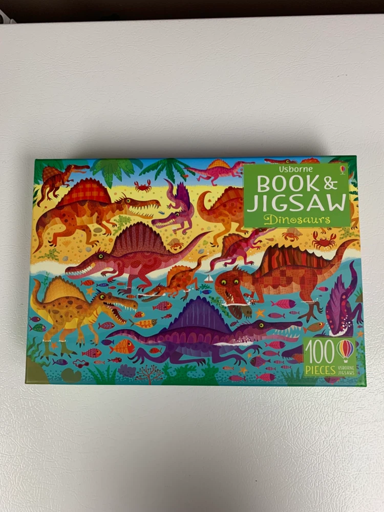 Usborne Dinosaurs Book & Jigsaw Puzzle