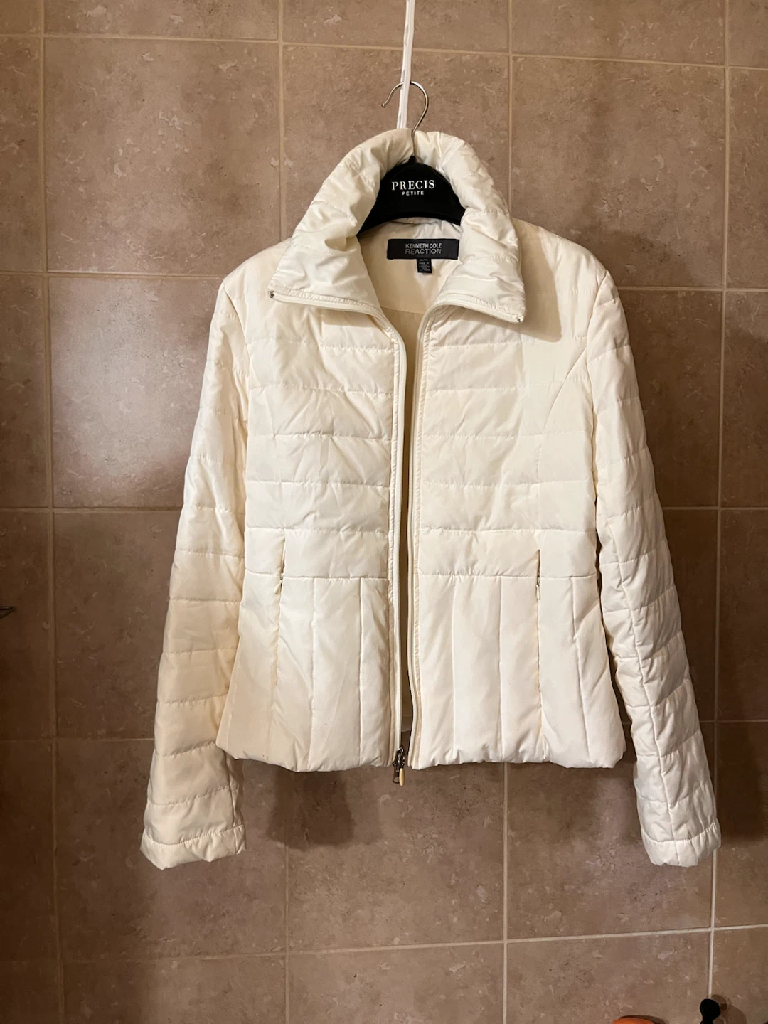 Kenneth Cole Reaction White Puffer Jacket