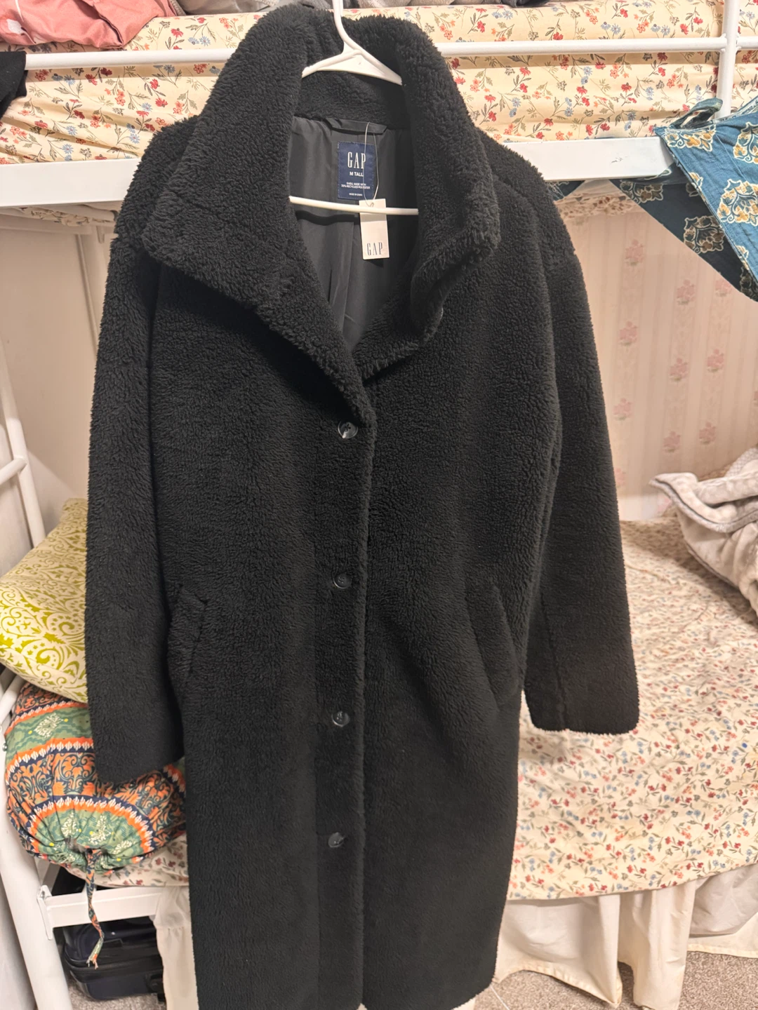 GAP Black Teddy Coat M Tall - photo 3