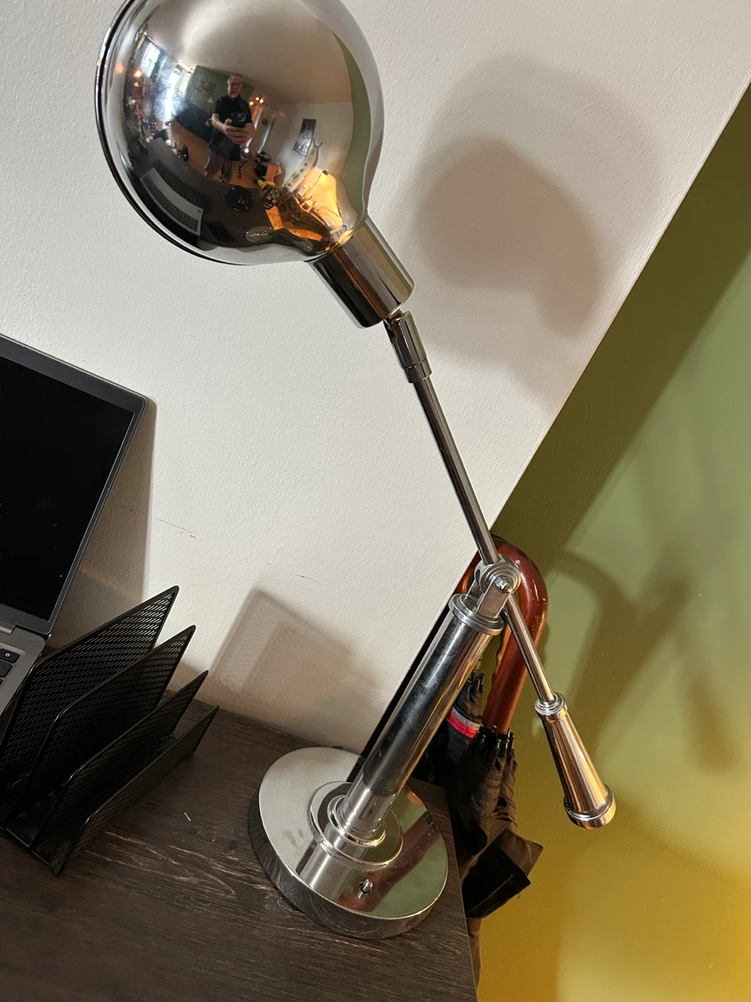 Adjustable Chrome Desk Lamp