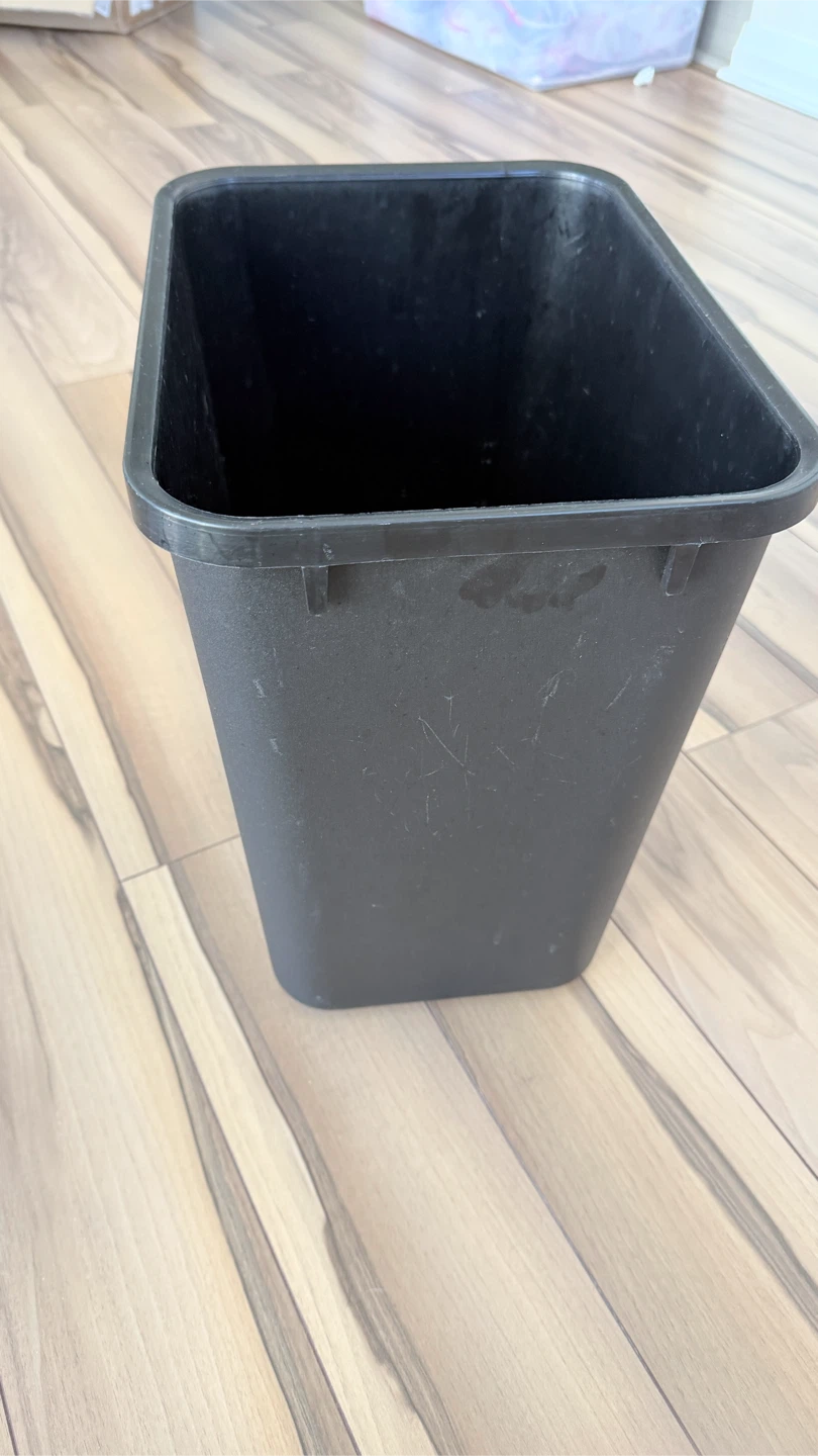 Black Plastic Waste Bin